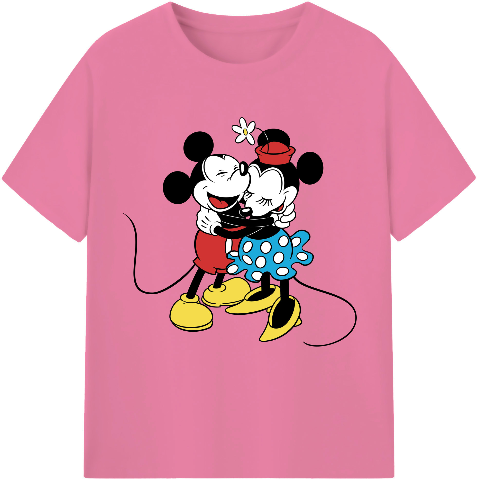 （画像用） ミッキーマウス Mickey Mouse 綿100％半袖Tシャツ（フロントプリント）
